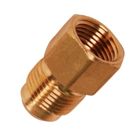 1/2 Flare X 3/8 FIP Reducing Adapter Pipe Fitting; Brass